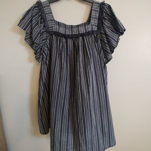 Black and white stripe Maternity dress/tunic